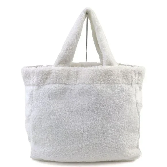 Prada 1 Bg130 Spugna Polyester Cowhide Triangle Logo Soft Terry Leta Ring Logo - Picture 3 of 12